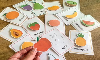 Montessori-flash-card-fruits